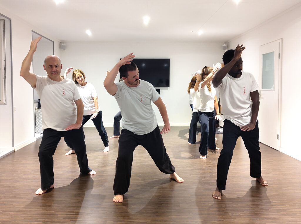 taiji du style Wu - le cheval sauvage secoue sa crinière